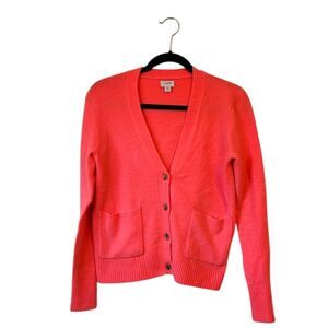 J. Crew Women's Neon Pink Classic Cardigan Size XS